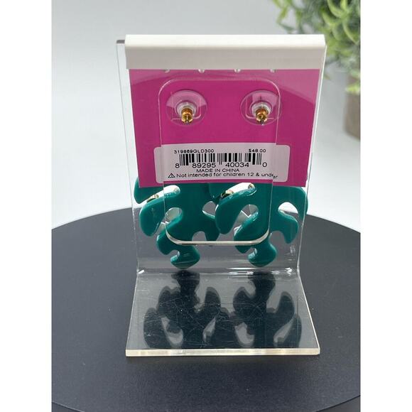 Betsey Johnson Tropical Leaf‎ Flowers Crystals Green Dangle
Earrings New - Picture 7 of 11